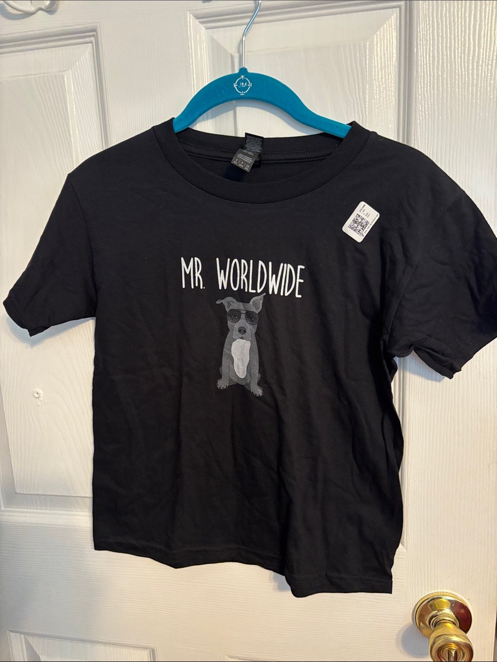 Kids 'Mr. Worldwide' Black Graphic Tee
